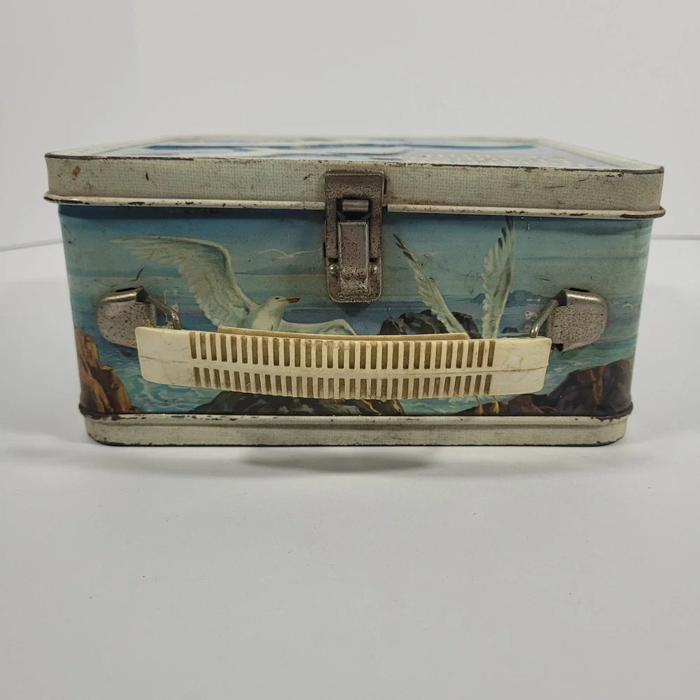 Vintage 1973 Jonathan Livingston Seagull Metal Lunch Box with Thermos Aladdin